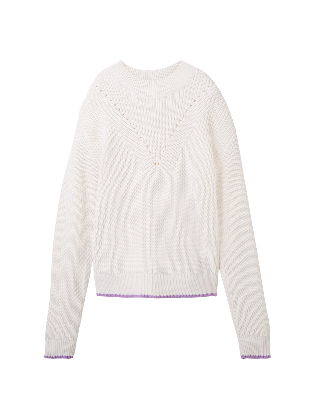 contrast tipping pullover - Damen
