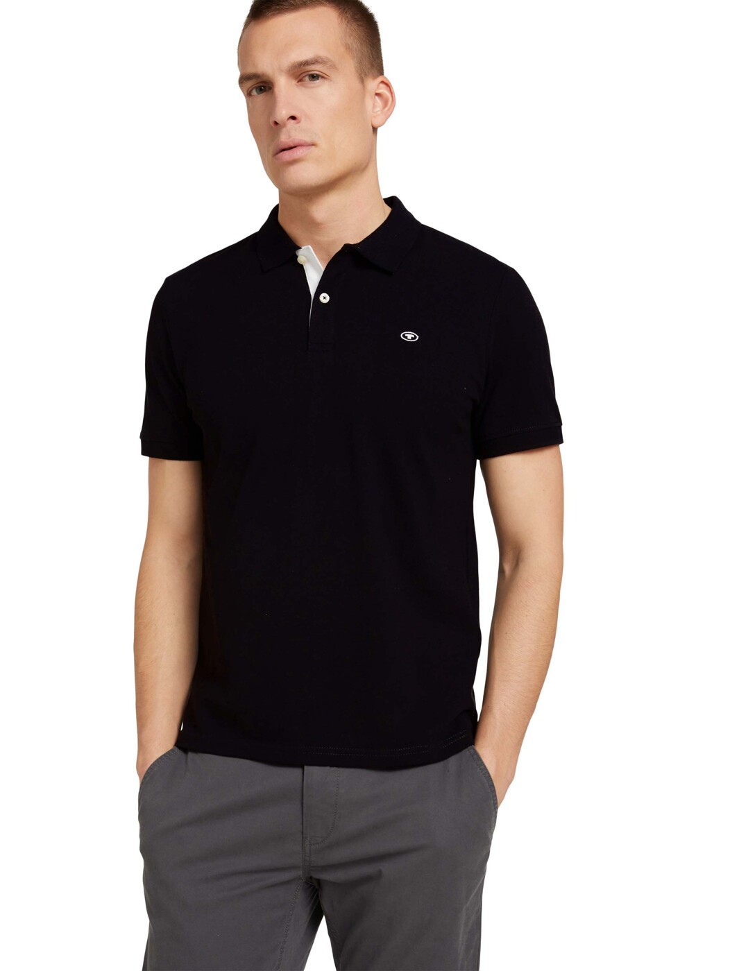basic polo with contrast - Herren