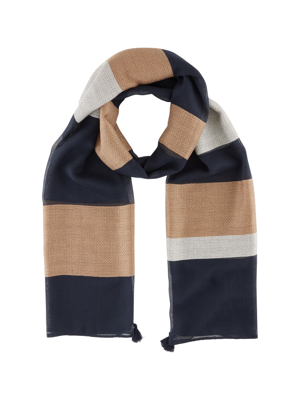 Scarf structured with tassels - Damen