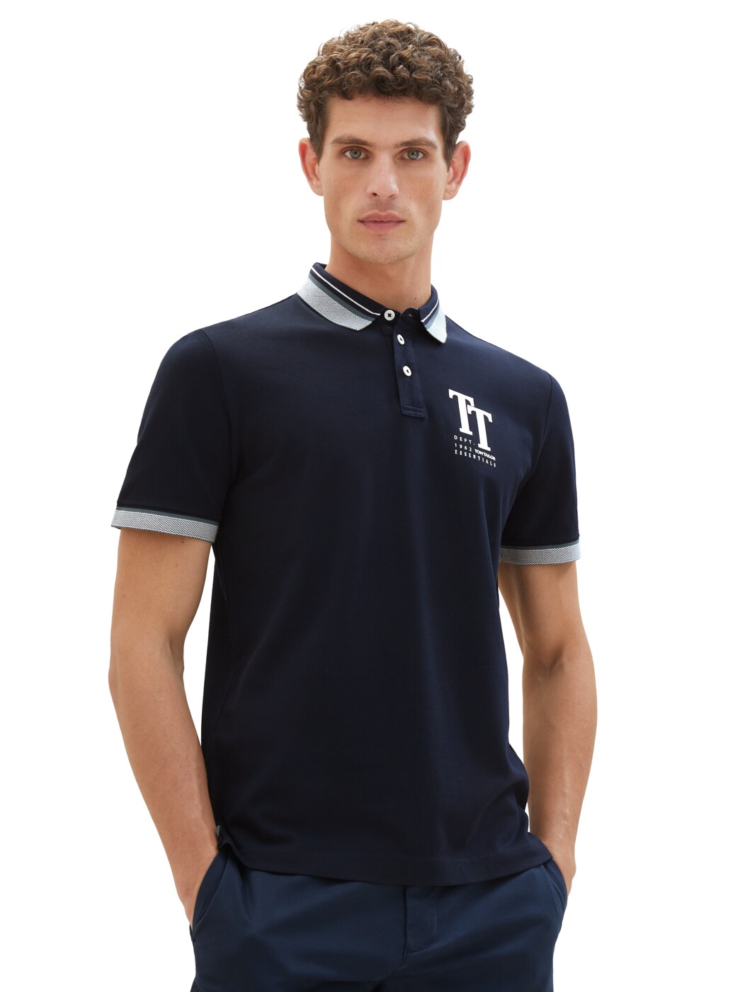 basic polo with print - Herren