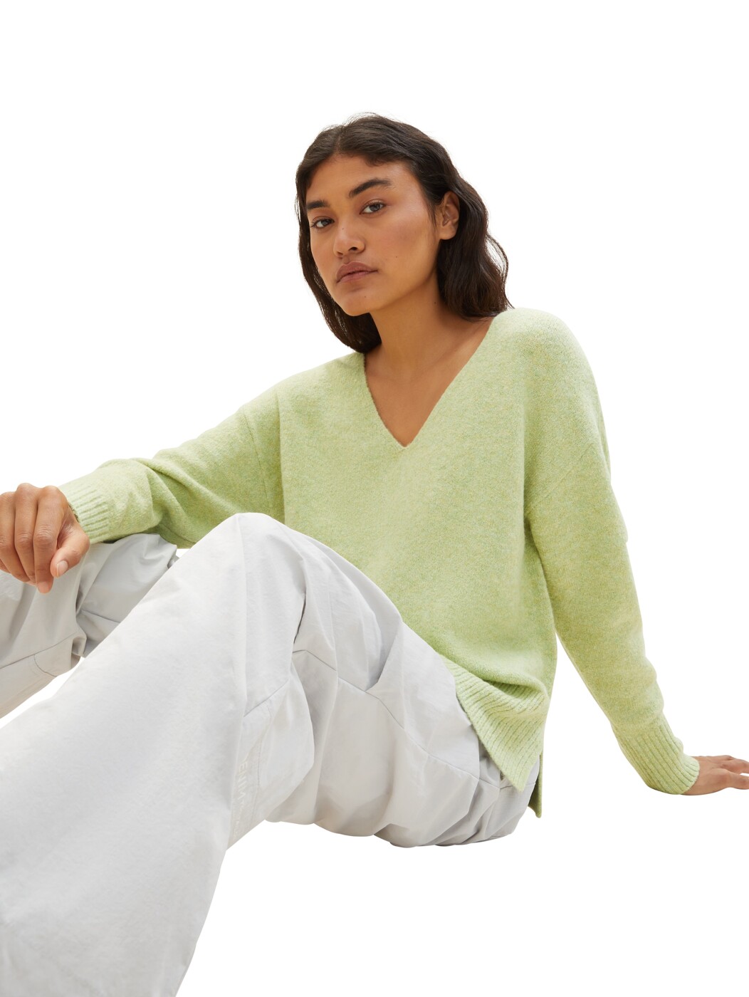 cozy v-neck pullover - Damen