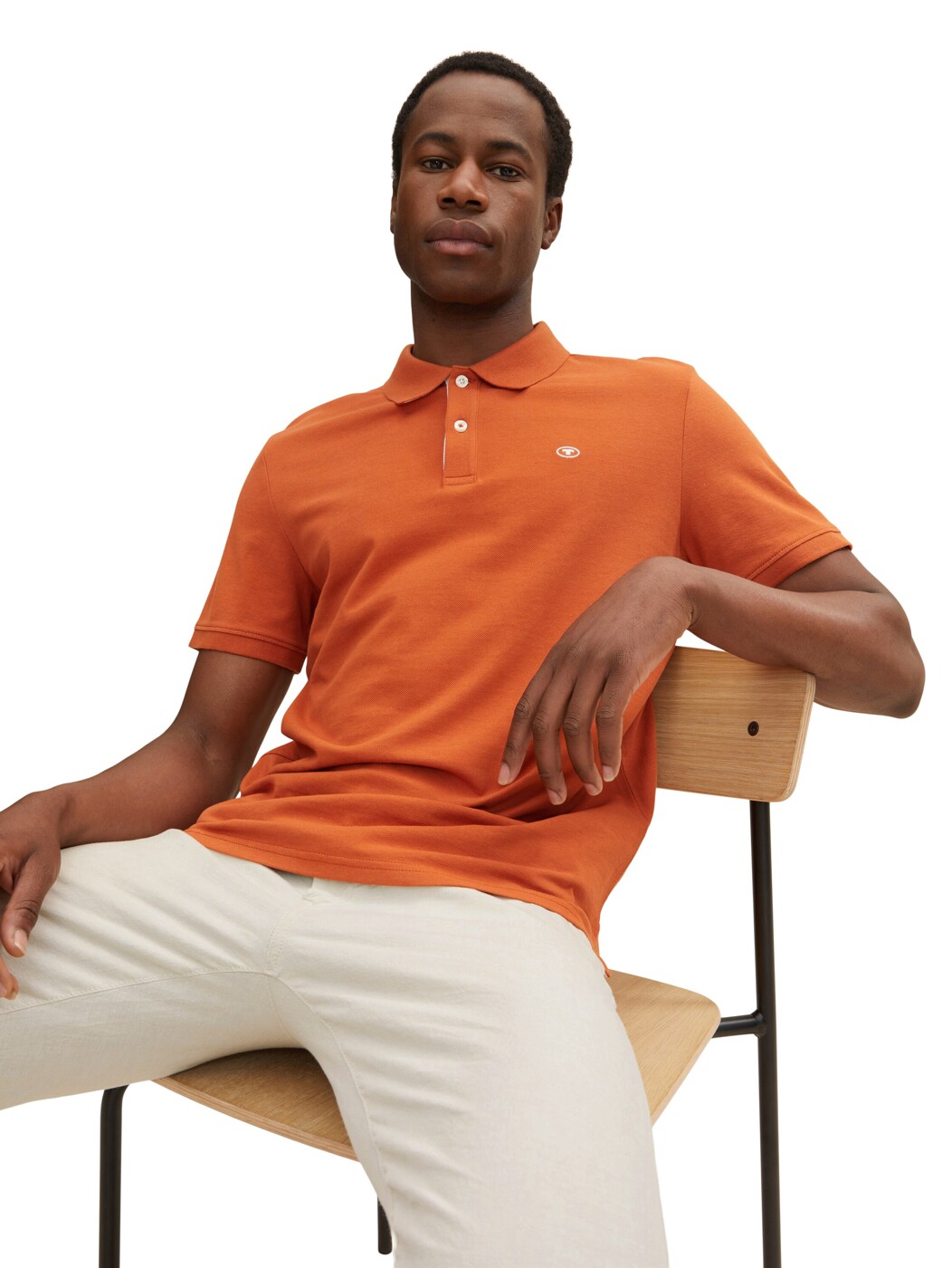basic polo with contrast - Herren
