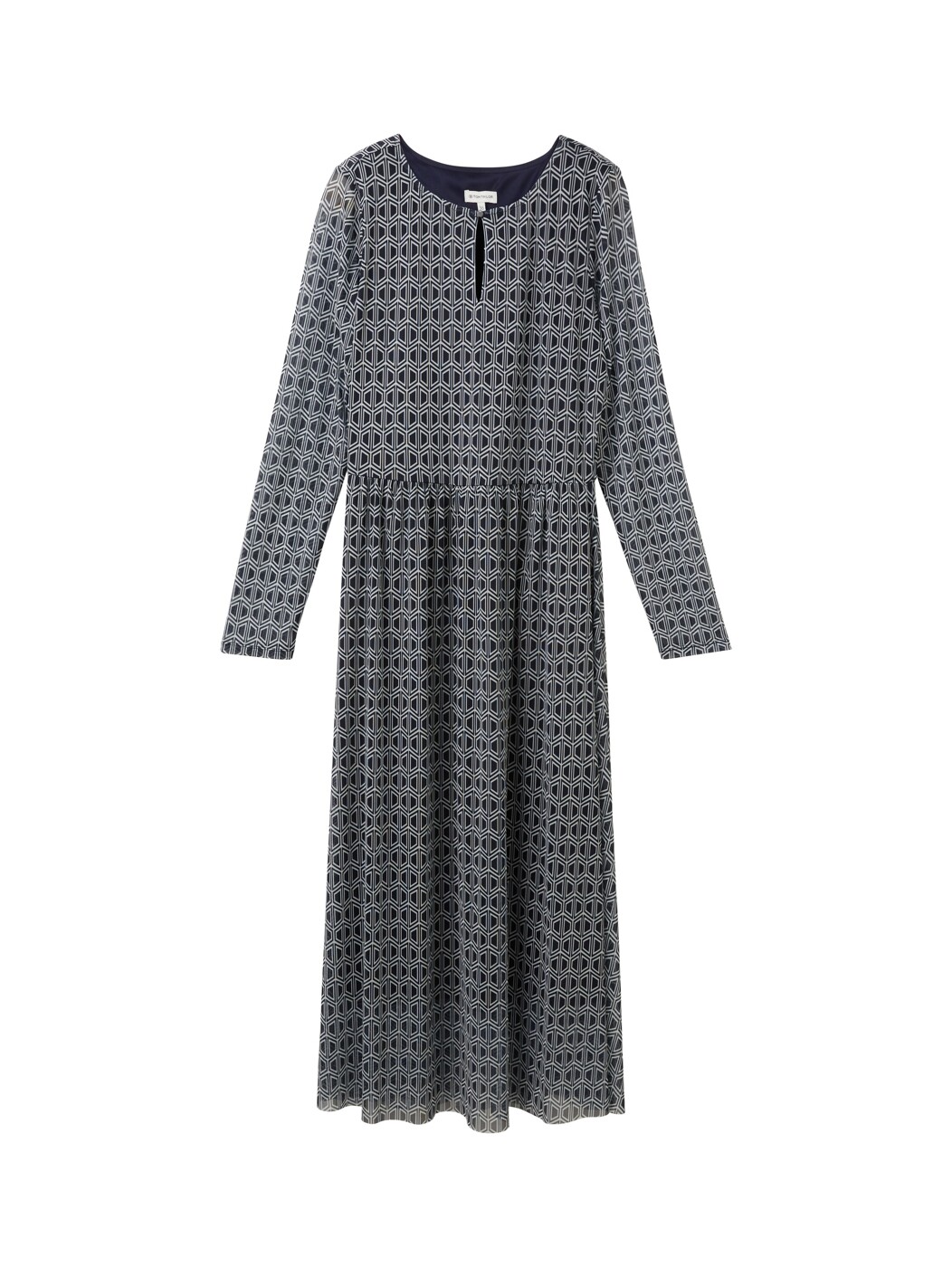 printed mesh dress - Damen