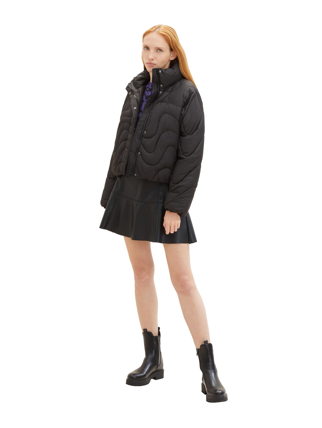 fake leather mini skirt - Damen