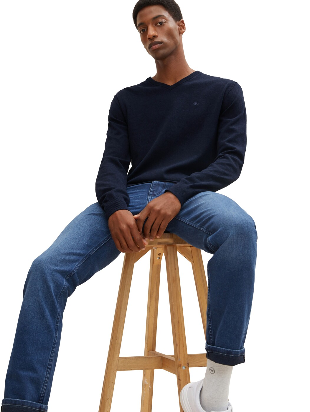basic v neck sweater - Herren