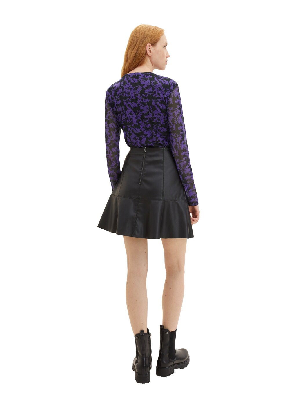 fake leather mini skirt - Damen
