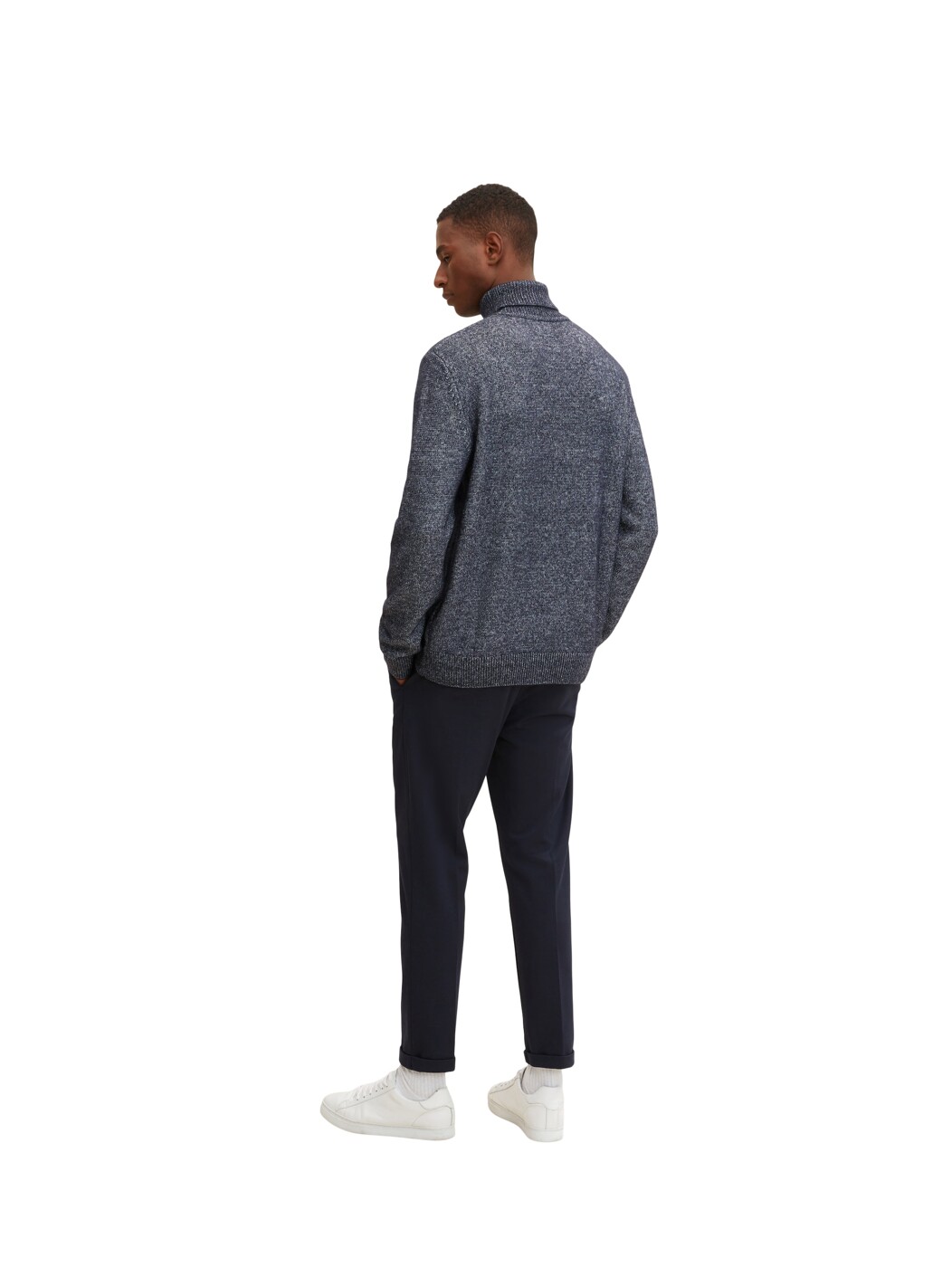 cosy melange turtle neck pulli - Herren