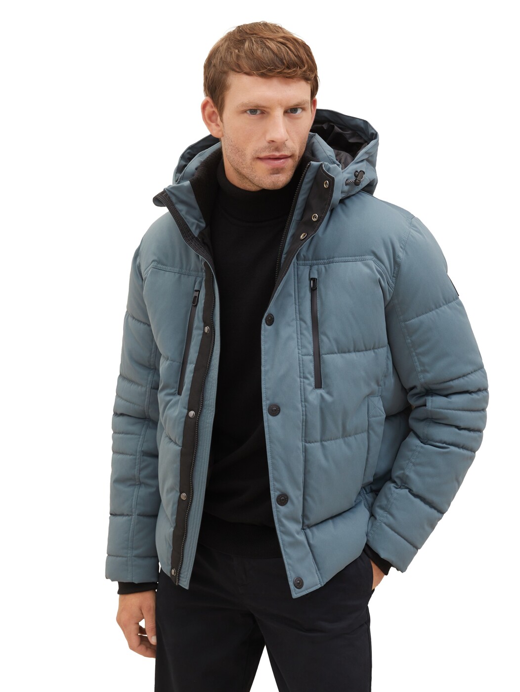 puffer jacket with hood - Herren