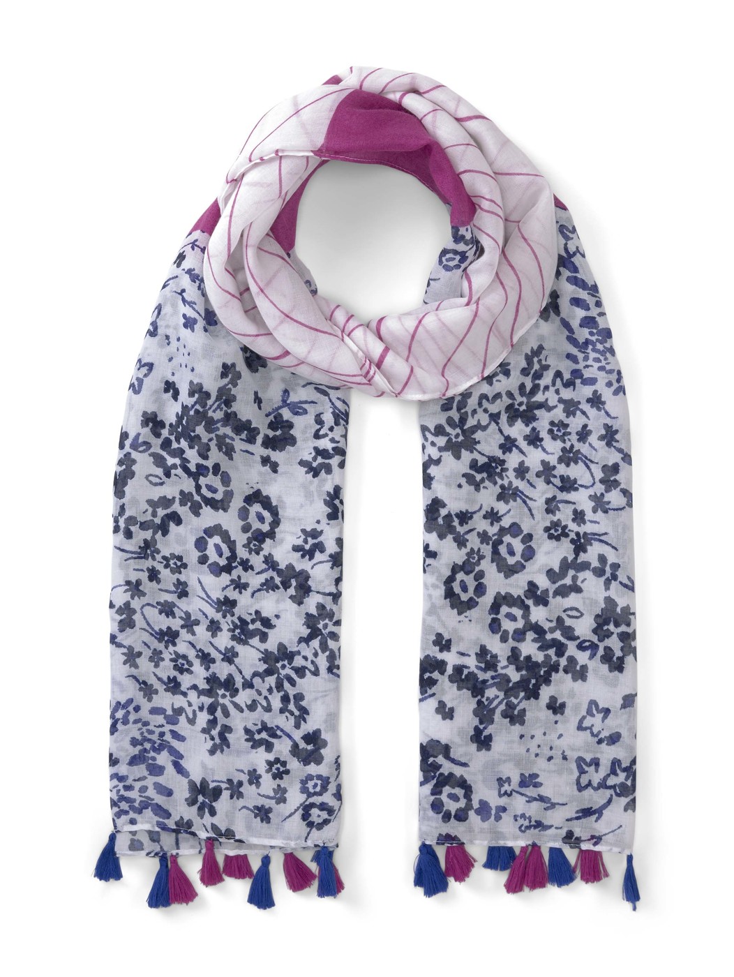 printmix scarf with tassels - Damen