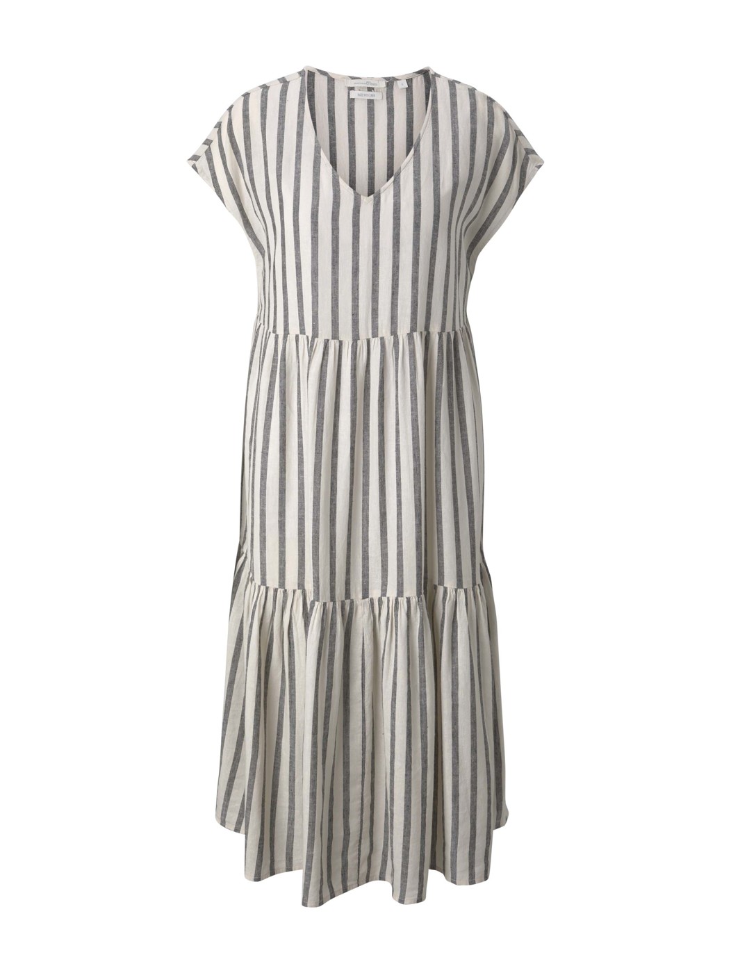 linen mix midi dress - Damen